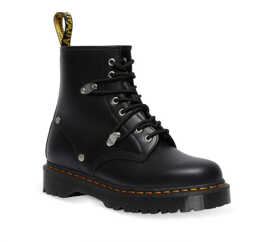 Dr Martens Schweiz Zürich 1460 Bex Stud Boot Black Fine Haircell
