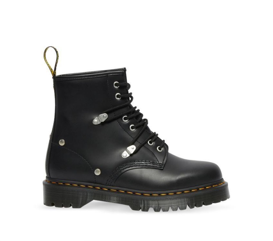 Dr Martens Schweiz Zürich 1460 Bex Stud Boot Black Fine Haircell
