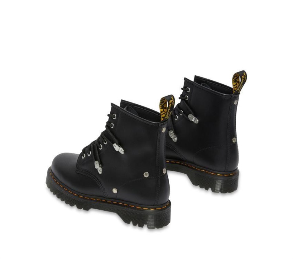 Dr Martens Schweiz Zürich 1460 Bex Stud Boot Black Fine Haircell