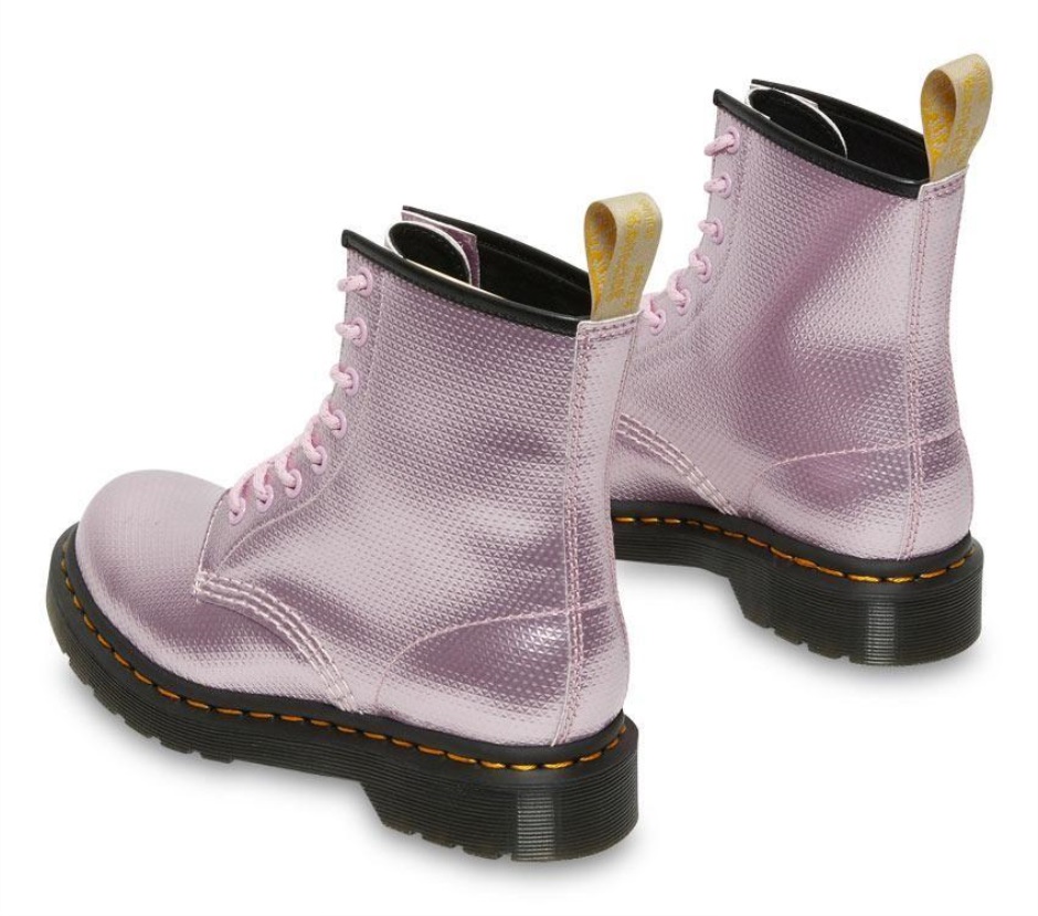 1460 Vegan Metallic Emboss Boot Pink Lavendel Alumix Hex Emboss Dr Martens Schweiz