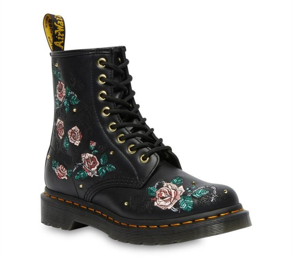 Black Nappa Dr Martens Schweiz 1460 Vonda Chain