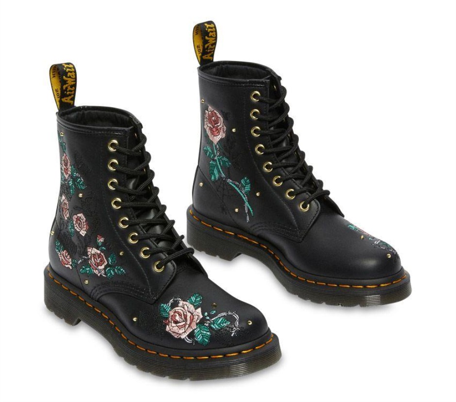Black Nappa Dr Martens Schweiz 1460 Vonda Chain