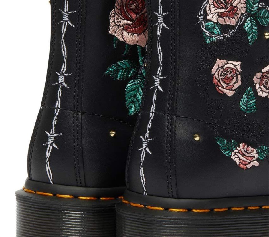 Black Nappa Dr Martens Schweiz 1460 Vonda Chain