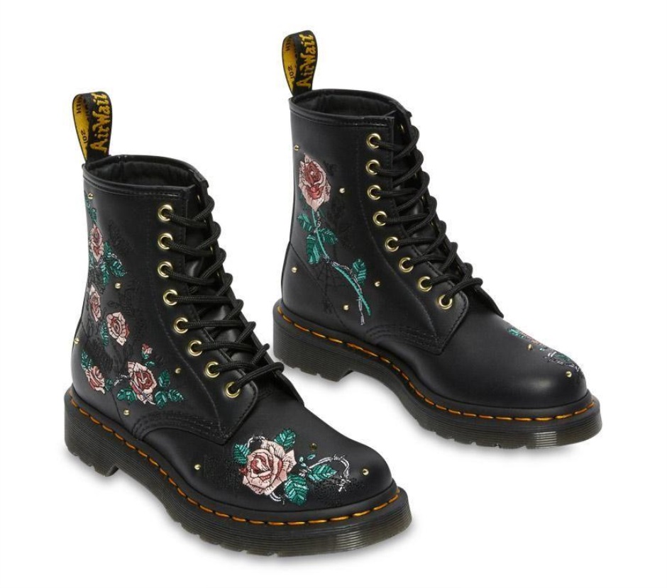 Black Nappa Dr Martens Schweiz 1460 Vonda Chain