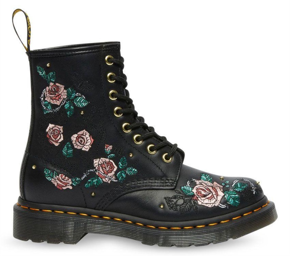 Black Nappa Dr Martens Schweiz 1460 Vonda Chain