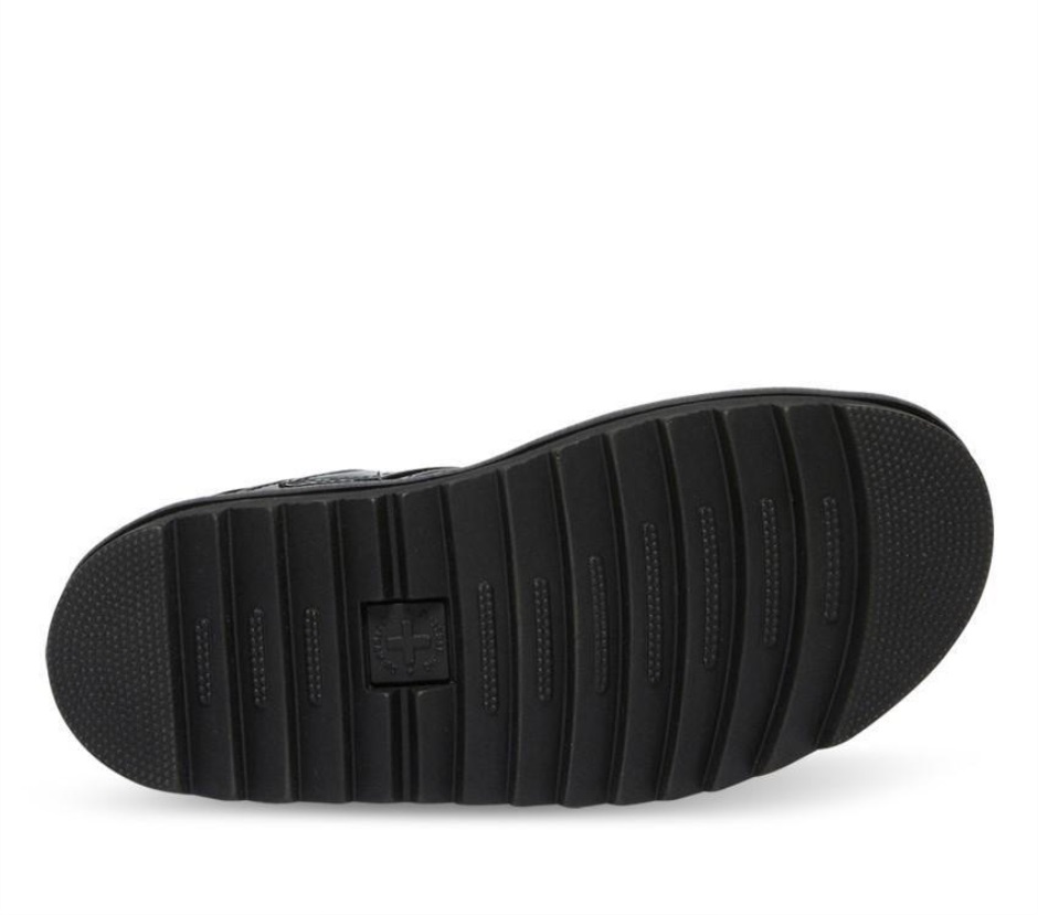 Black Dr Martens Schweiz Vegan Voss Strap Sandal