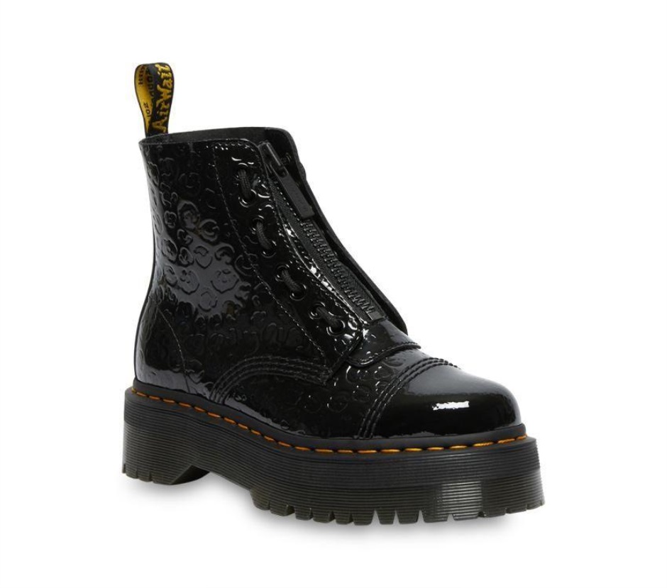 Sinclair Leopard Emboss Boot Dr Martens Schweiz Zürich Black Patent Lamper Leopard Emboss
