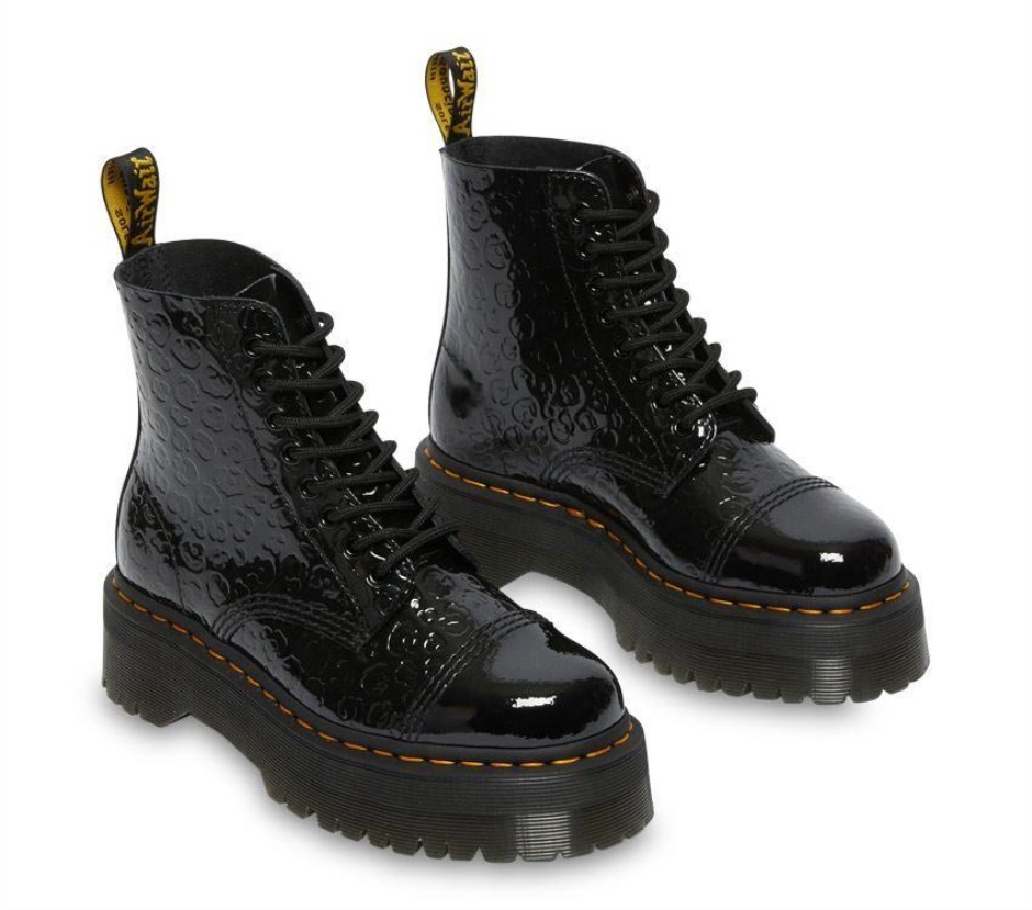 Sinclair Leopard Emboss Boot Dr Martens Schweiz Zürich Black Patent Lamper Leopard Emboss