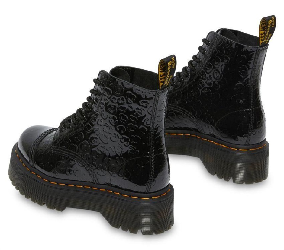 Sinclair Leopard Emboss Boot Dr Martens Schweiz Zürich Black Patent Lamper Leopard Emboss