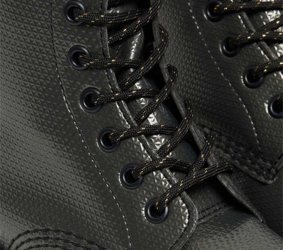 Dr Martens Schweiz Zürich Gunmetal Alumix Hex Emboss 1460 Vegan Metallic Emboss Boot