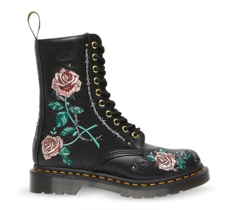 Black Nappa Dr Martens Schweiz 1490 Vonda Chain