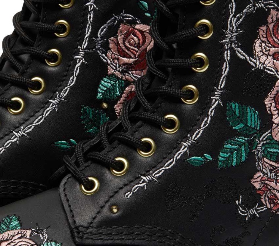 Black Nappa Dr Martens Schweiz 1490 Vonda Chain