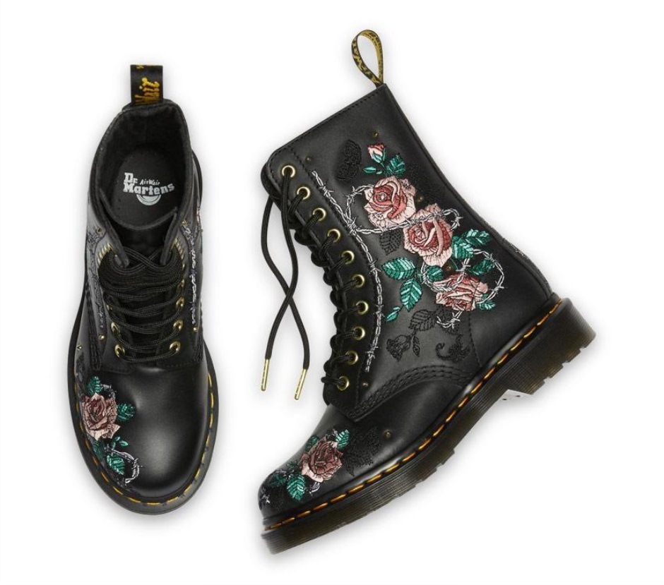 Black Nappa Dr Martens Schweiz 1490 Vonda Chain