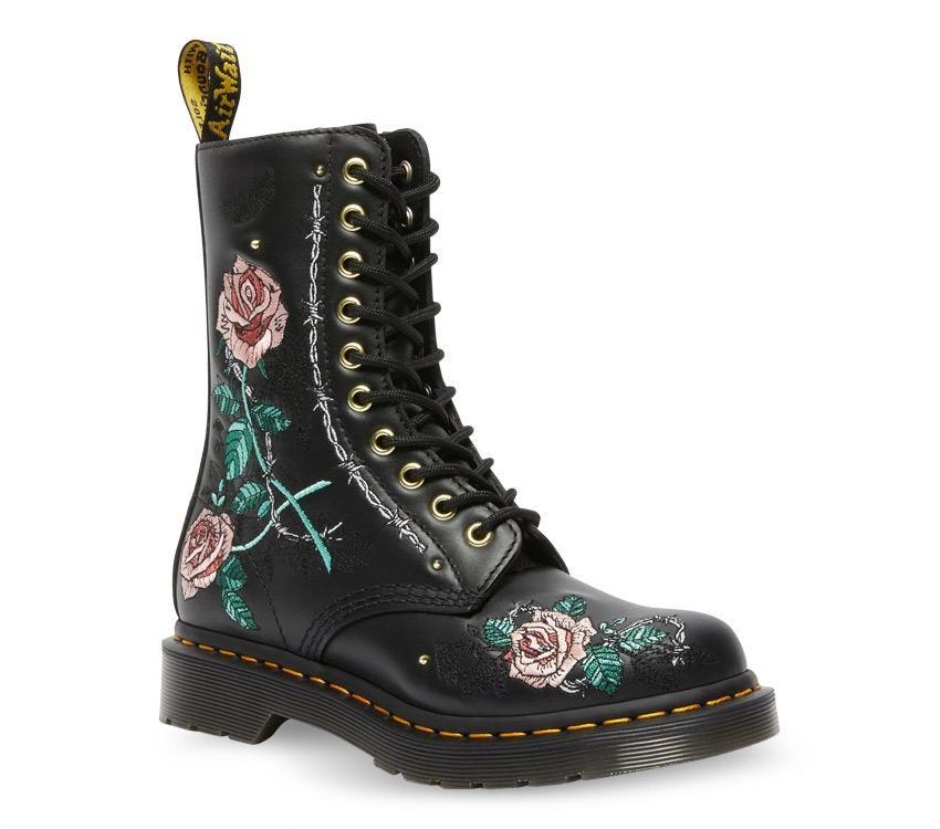 Black Nappa Dr Martens Schweiz 1490 Vonda Chain