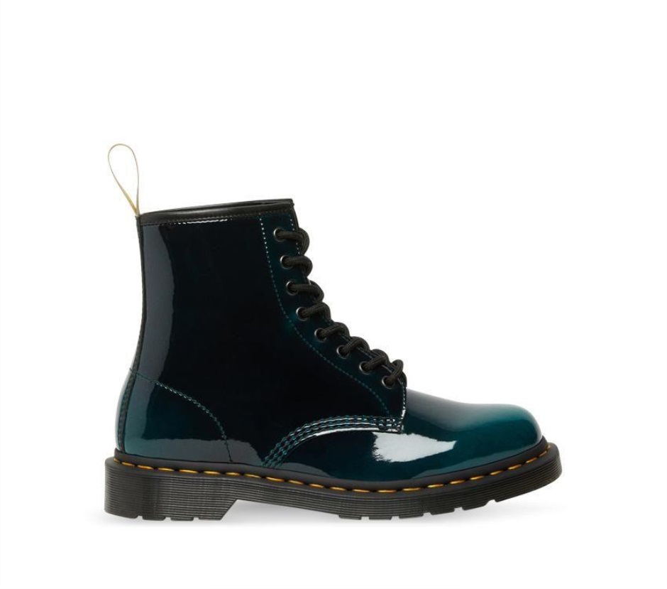 Dr Martens Schweiz Zürich Black/dms Green Gloss Pull Up Vegan 1460 Boot
