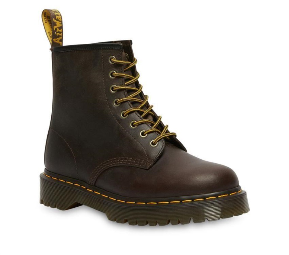Dunkelbraunes Verrücktes Pferd Dr Martens Schweiz 1460 Bex Verrücktes Pferd