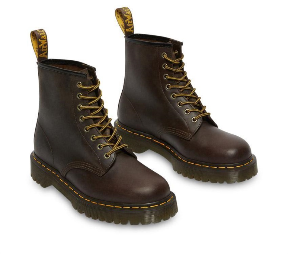 Dunkelbraunes Verrücktes Pferd Dr Martens Schweiz 1460 Bex Verrücktes Pferd