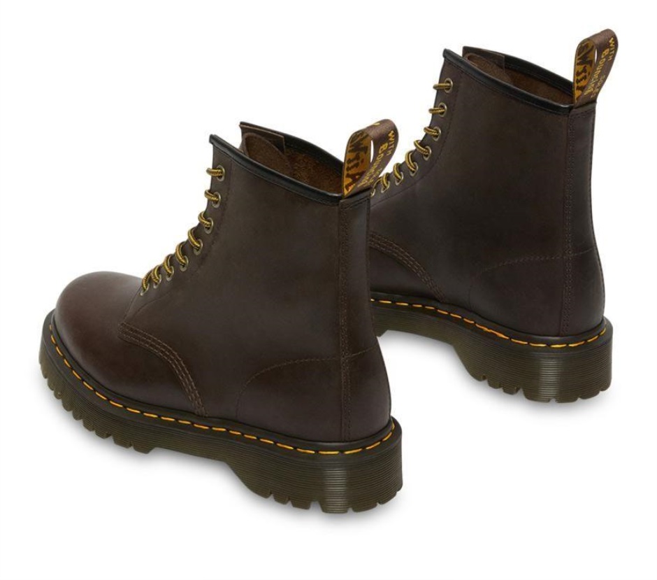 Dunkelbraunes Verrücktes Pferd Dr Martens Schweiz 1460 Bex Verrücktes Pferd