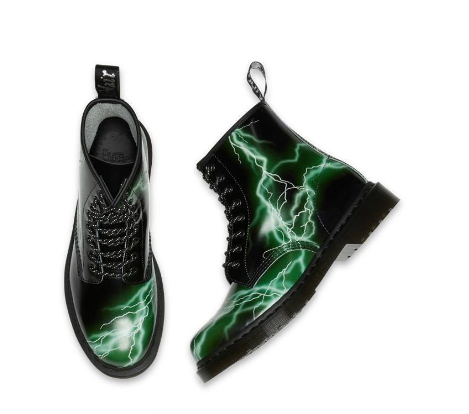 Dr Martens Schweiz Zürich 1460 Flash Boot Black-green Flash Smooth