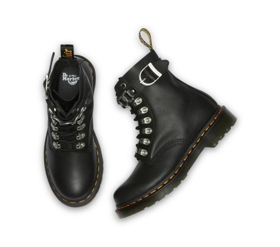 Schwarze Sendal 1460 Pascal Kette Dr Martens Schweiz