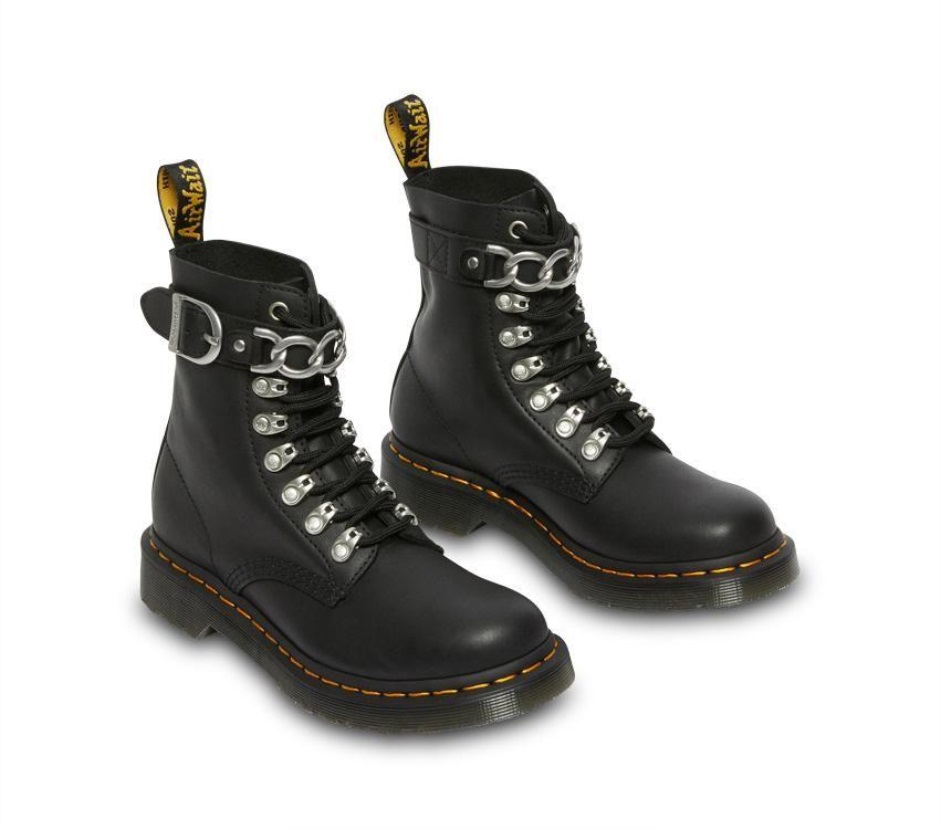 Schwarze Sendal 1460 Pascal Kette Dr Martens Schweiz