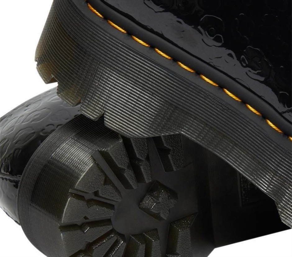 Schwarz Lack Lampe Leopardenprägung Dr Martens Schweiz 1461 Quad Leopardenprägung