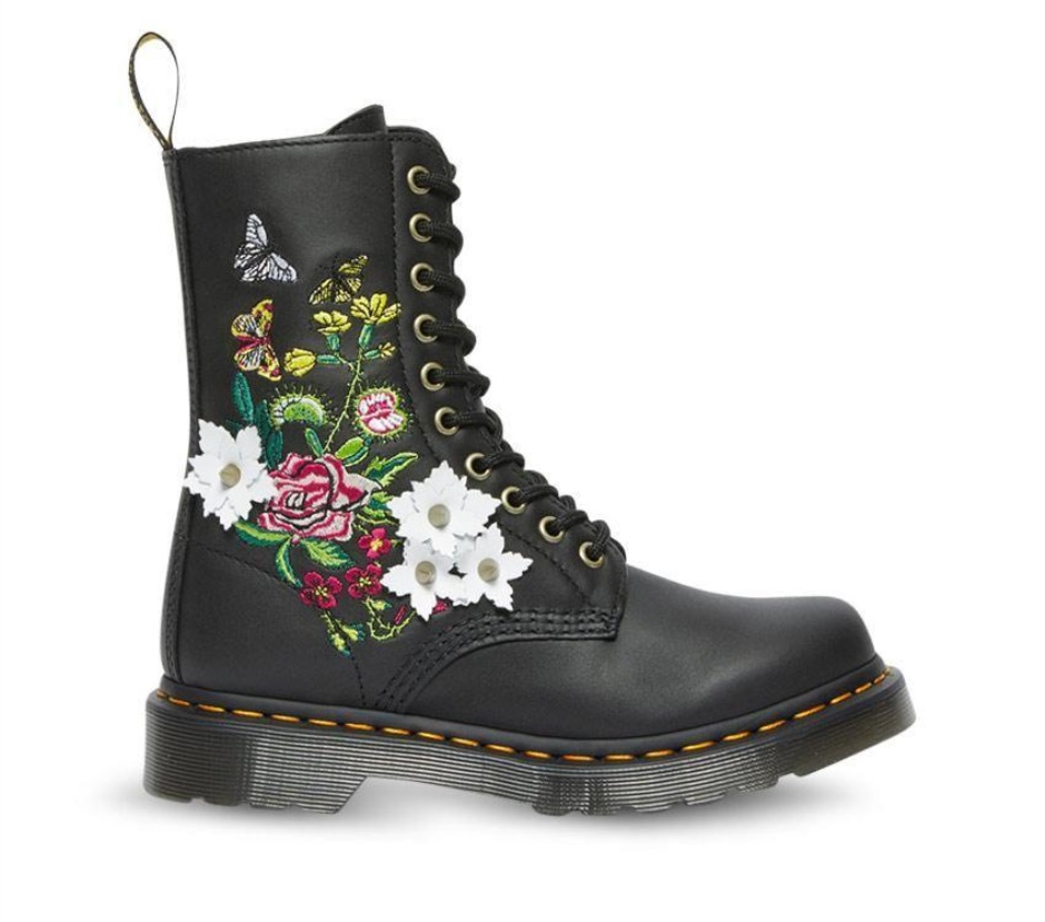Dr Martens Schweiz Zürich 1490 Floral Bloom Black