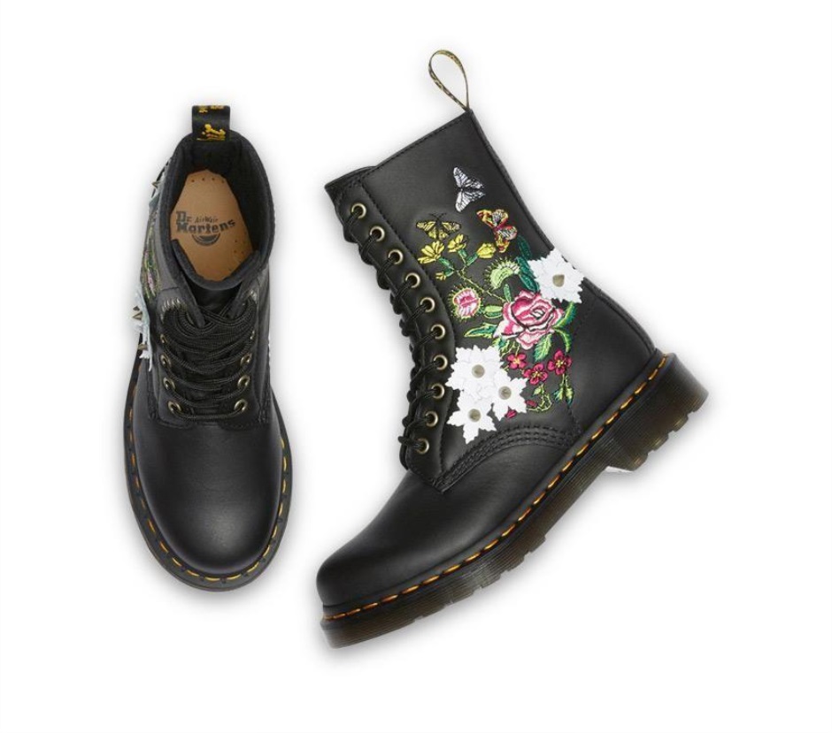 Dr Martens Schweiz Zürich 1490 Floral Bloom Black