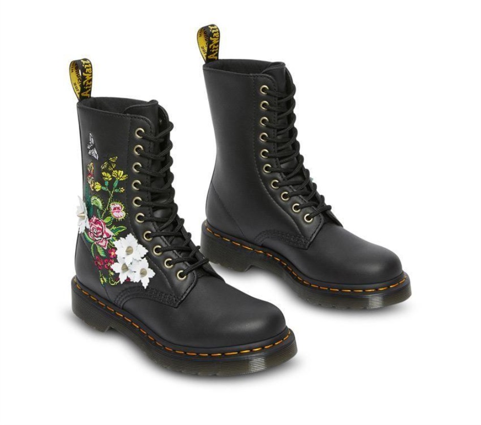 Dr Martens Schweiz Zürich 1490 Floral Bloom Black