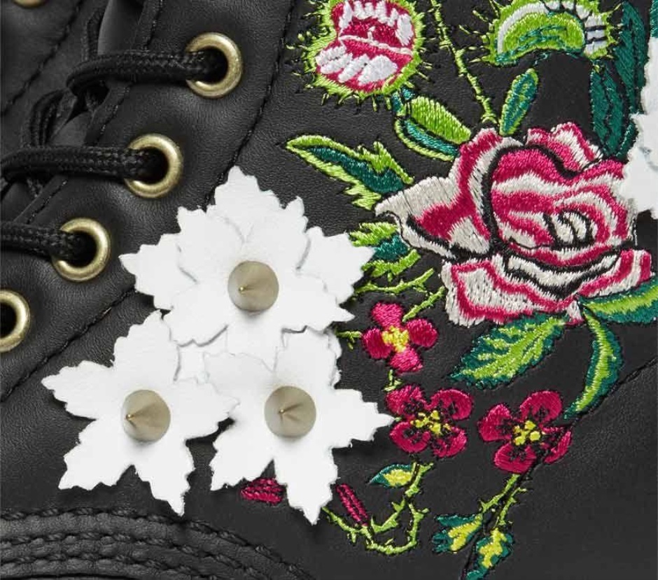 Dr Martens Schweiz Zürich 1490 Floral Bloom Black