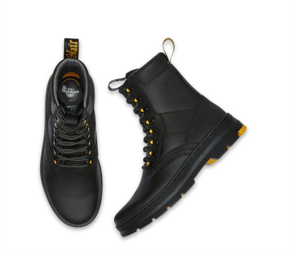 Iowa Boot Dr Martens Schweiz Zürich Black Coated Canvas-iceberg Wp-dual Original