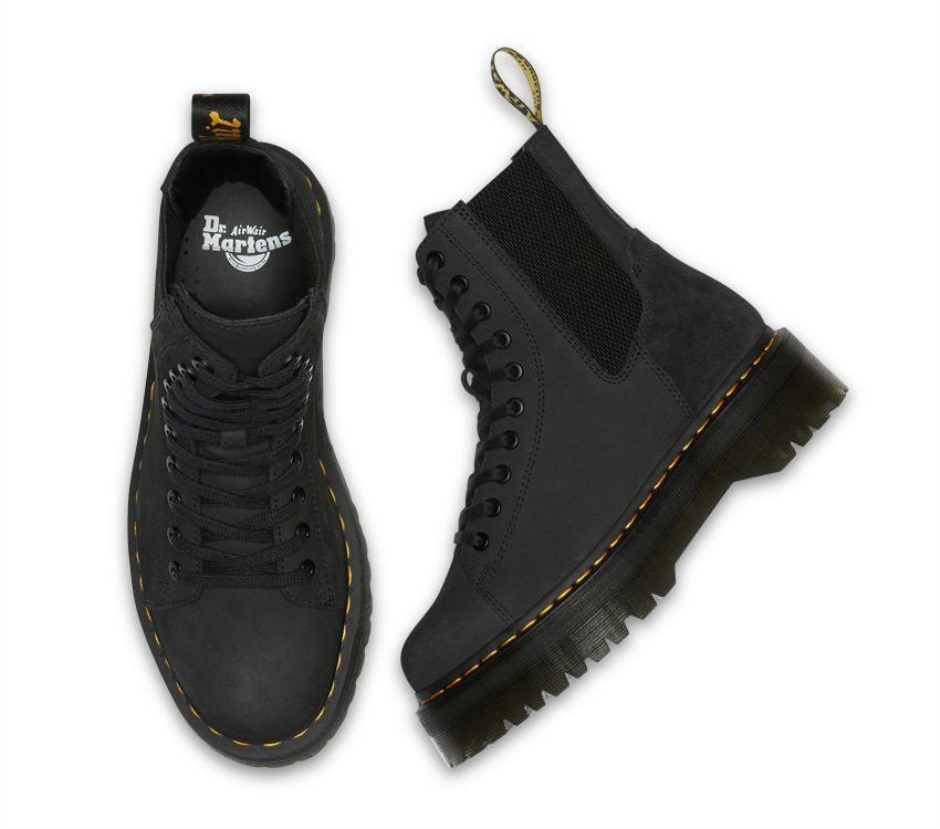 Dr Martens Schweiz Zürich Jadon Nubuck Leather Platform Boots Black