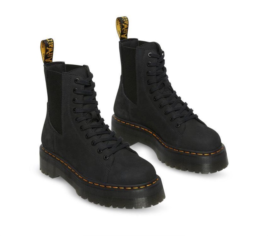 Dr Martens Schweiz Zürich Jadon Nubuck Leather Platform Boots Black