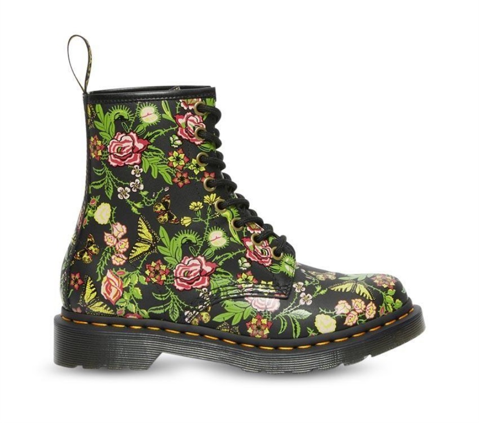 Bloom (schwarze Basis) 1460 Florale Blüte Dr Martens Schweiz