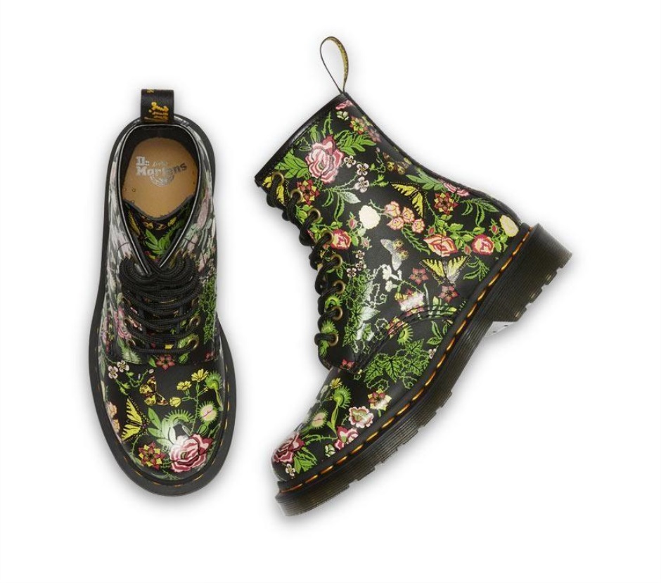 Bloom (schwarze Basis) 1460 Florale Blüte Dr Martens Schweiz