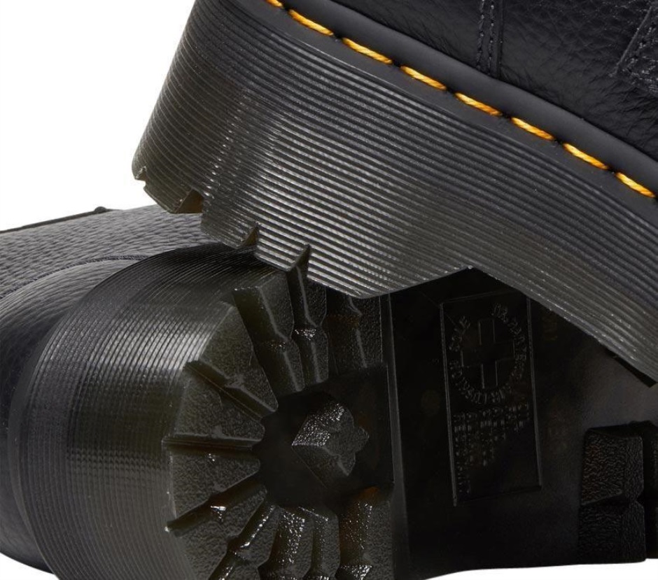 Schwarzes Gewalktes Nappa Dr Martens Schweiz Devon Flower 2 Strap