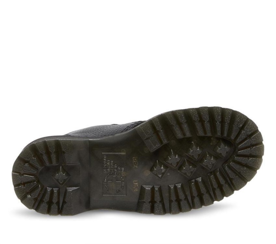 Schwarzes Gewalktes Nappa Dr Martens Schweiz Devon Flower 2 Strap