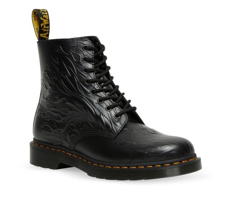 1460 Flames Boot Dr Martens Schweiz Zürich Black Flame Polished Smooth