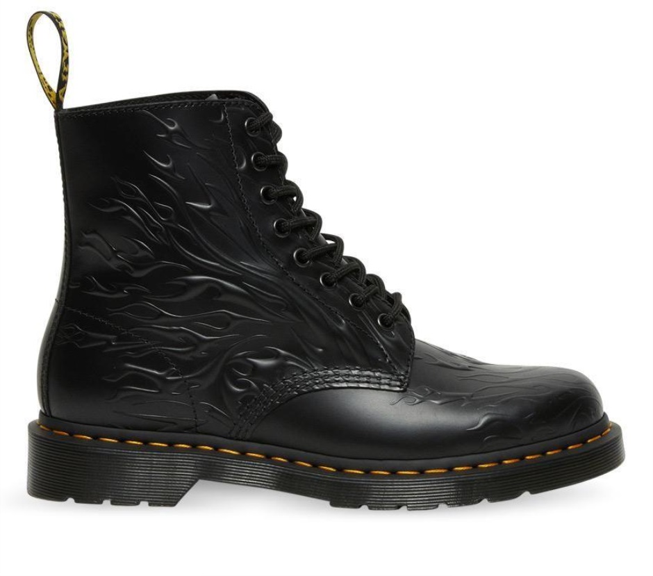 1460 Flames Boot Dr Martens Schweiz Zürich Black Flame Polished Smooth