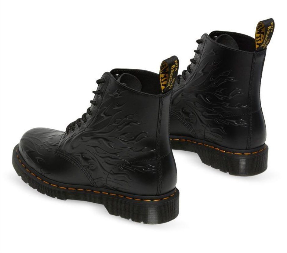 1460 Flames Boot Dr Martens Schweiz Zürich Black Flame Polished Smooth