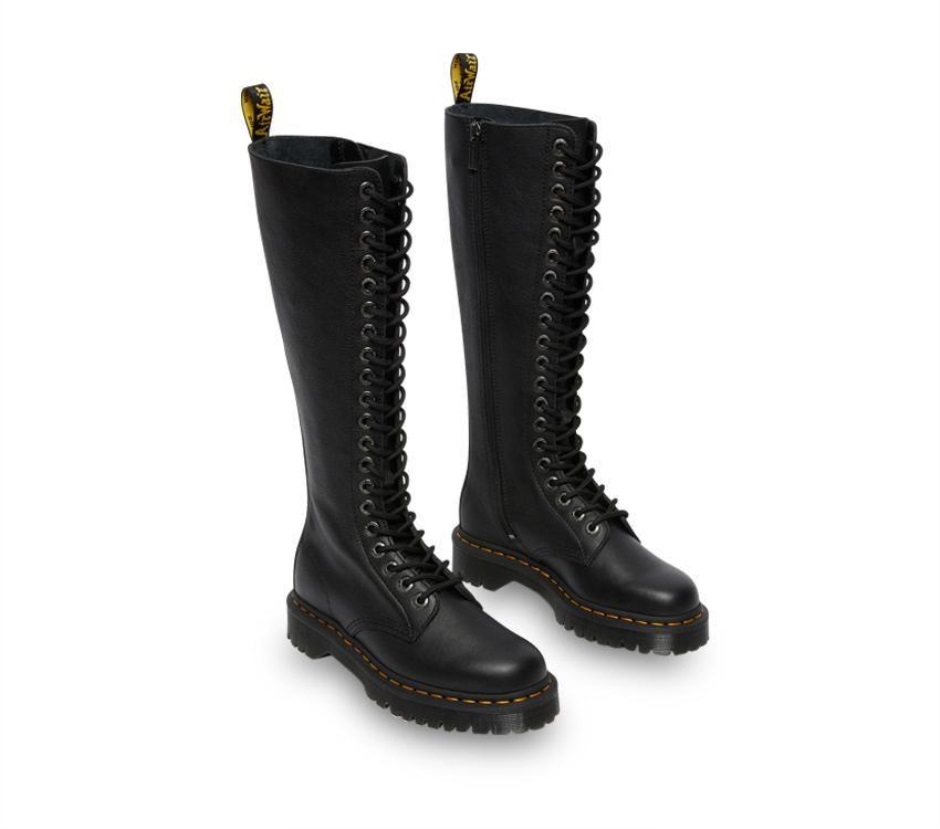 Schwarz Pisa Dr Martens Schweiz 1b60 Bex Kniehohe Stiefel