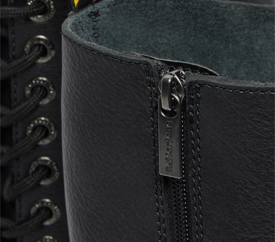 Schwarz Pisa Dr Martens Schweiz 1b60 Bex Kniehohe Stiefel