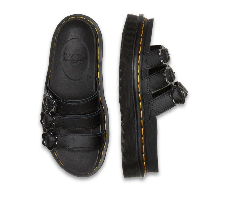 Black Hydro Blaire Floral Slide Dr Martens Schweiz
