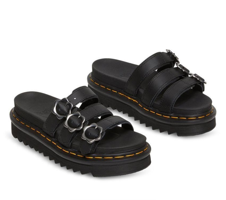 Black Hydro Blaire Floral Slide Dr Martens Schweiz