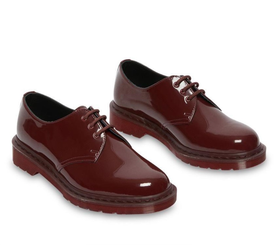 Dr Martens Schweiz Zürich Oxblood Patent Lamper 1461 Mono Patent Oxford