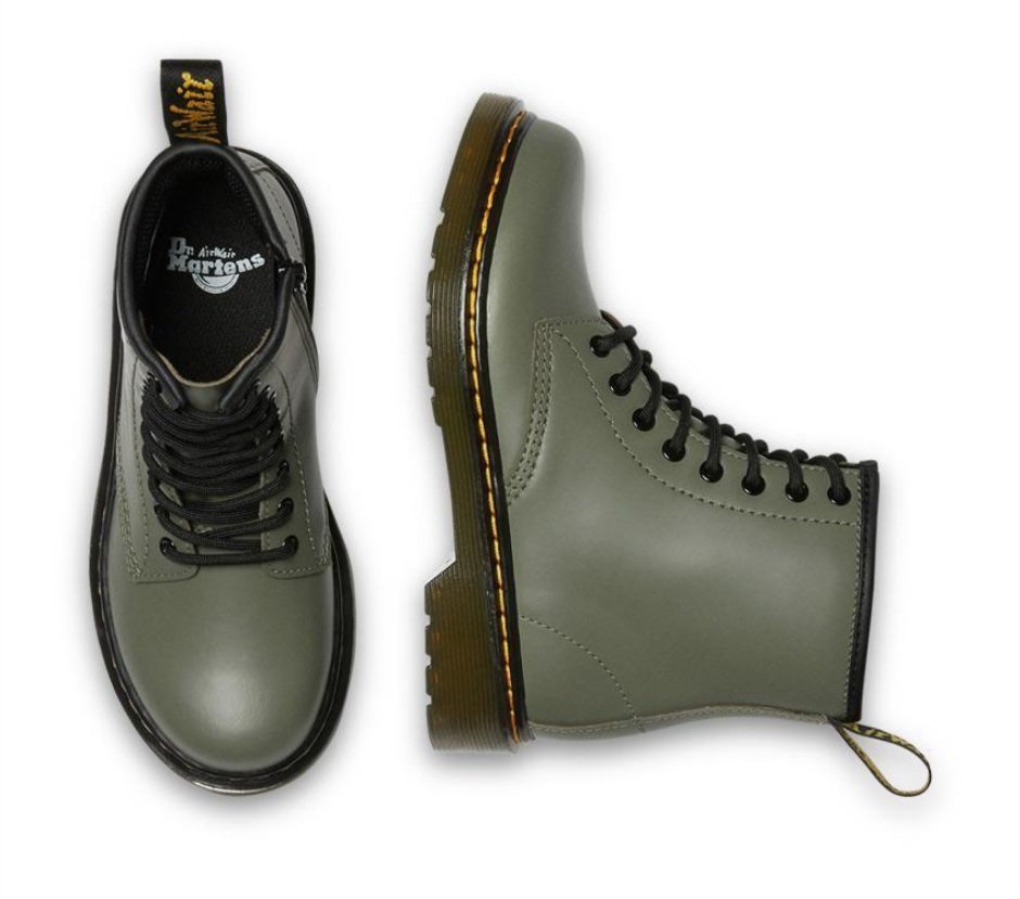 Khaki Green Romario Juniors 1460 Smooth Dr Martens Schweiz