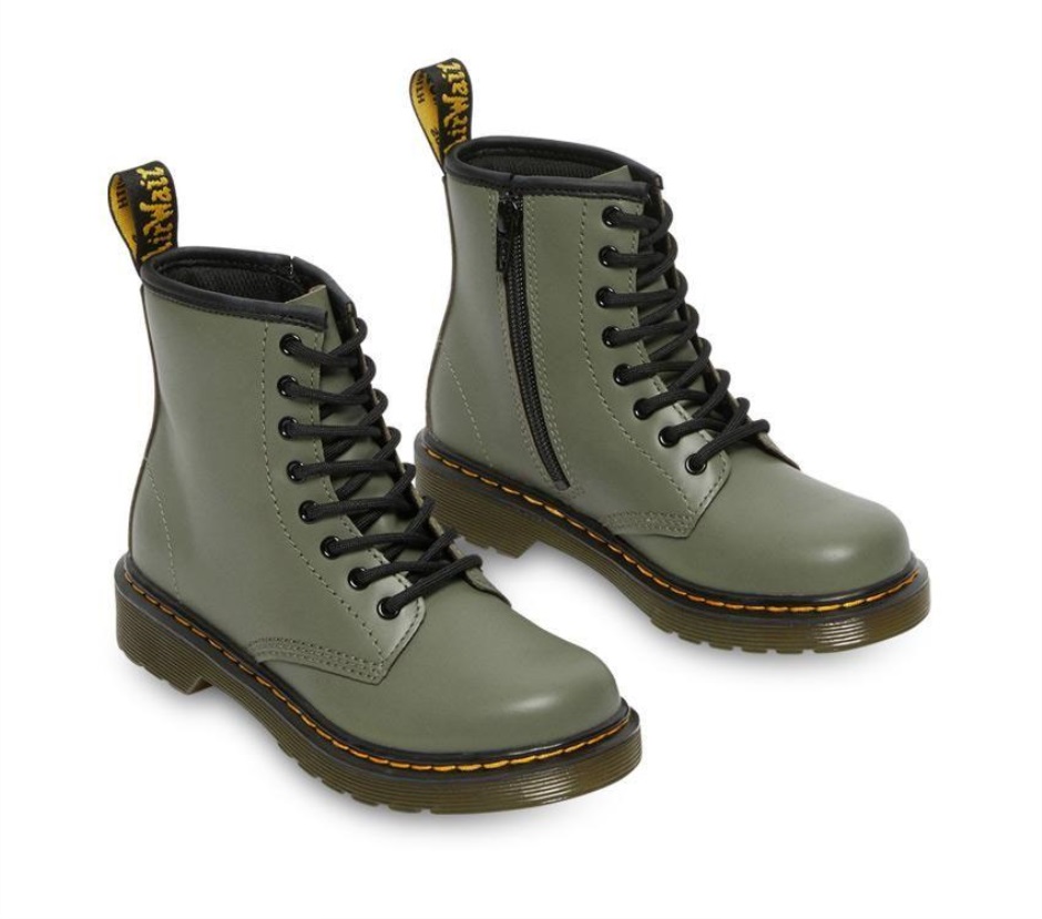 Khaki Green Romario Juniors 1460 Smooth Dr Martens Schweiz
