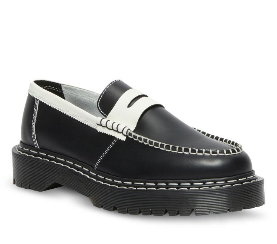 Dr Martens Schweiz Zürich Penton Bex Ds Loafer Schwarz Mit Weissem Rand/weiss