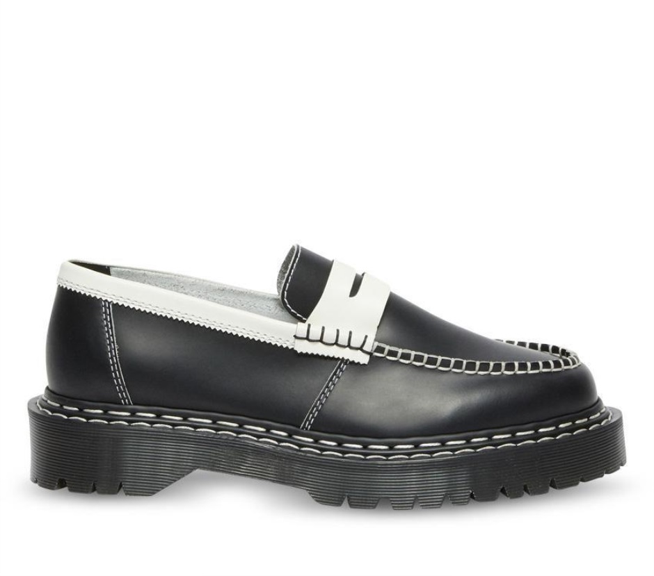 Dr Martens Schweiz Zürich Penton Bex Ds Loafer Schwarz Mit Weissem Rand/weiss