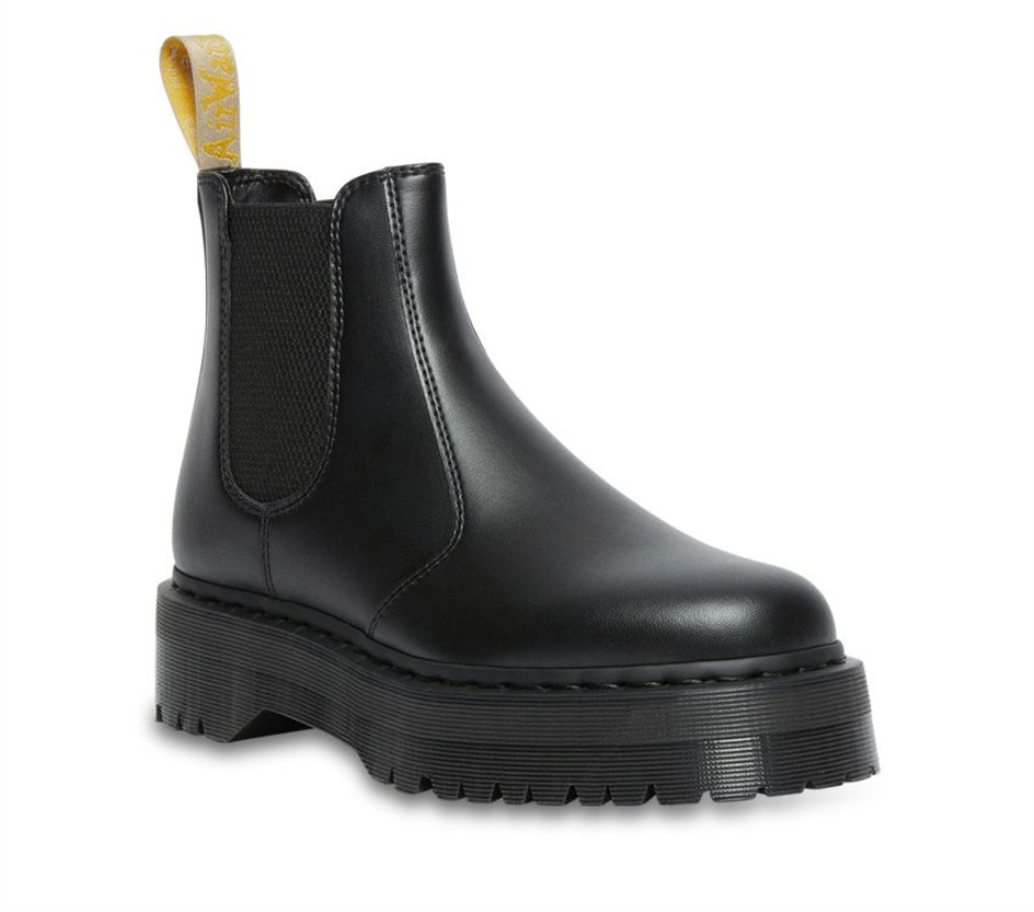 Dr Martens Schweiz Zürich Black Felix Rub Off Vegan 2976 Quad Chelsea
